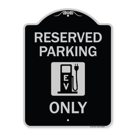 Signmission Ev W/ Electric Vehicle Charging Station Graphic Heavy-Gauge Aluminum Sign, 24" x 18", BS-1824-24089 A-DES-BS-1824-24089